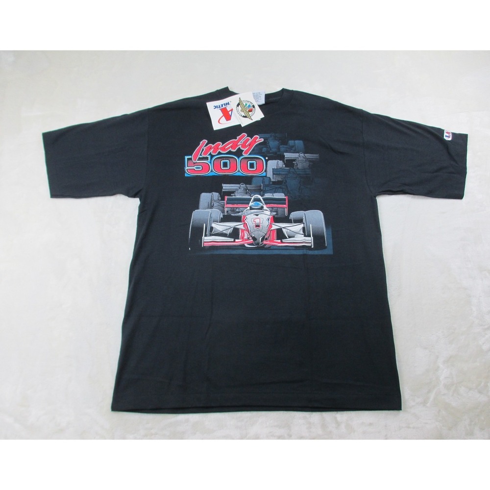 NEW Indy 500 Shirt Mens Extra Large Black Indianapolis Racing Racecar